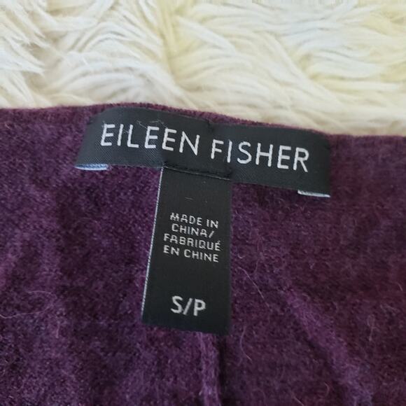 Eileen Fisher Wool Long Sleeve Top Purple Small - Picture 4 of 5